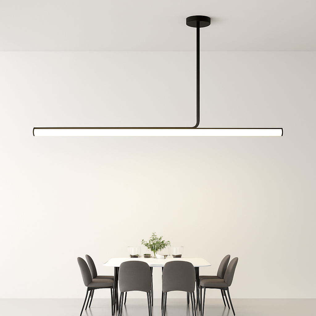lustre led long moderne suspension décor luminaire suspendu