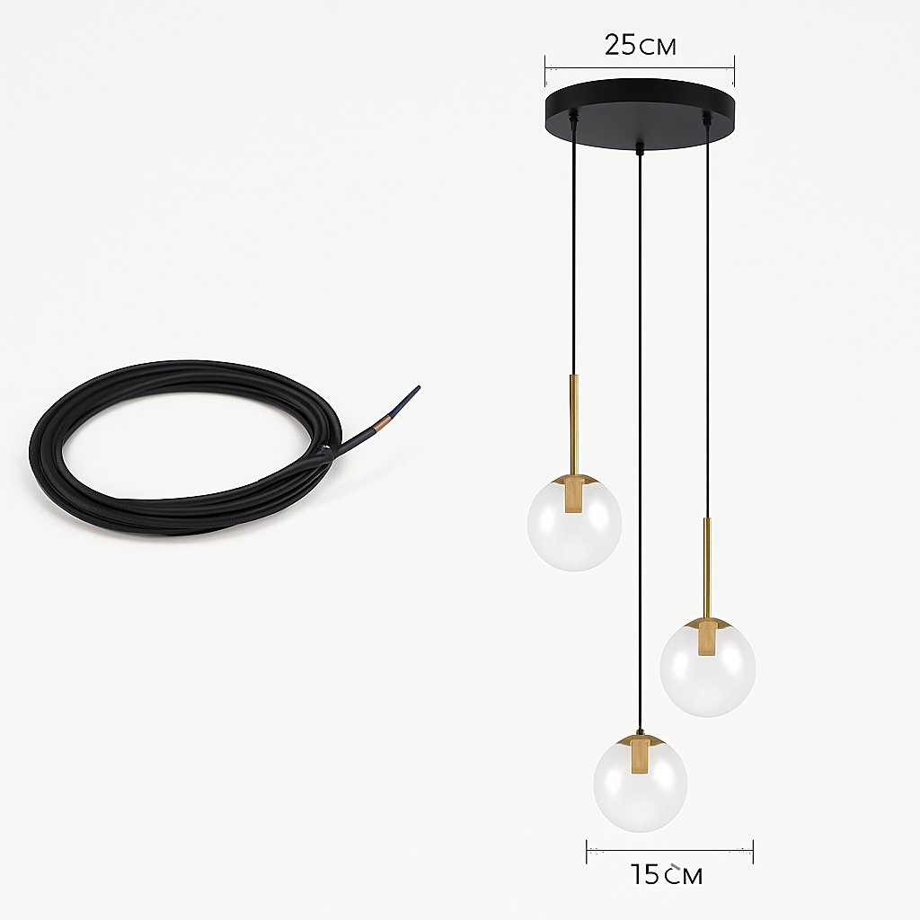lustre led luxe noir boule verre déco intérieur hall restaurant salle manger