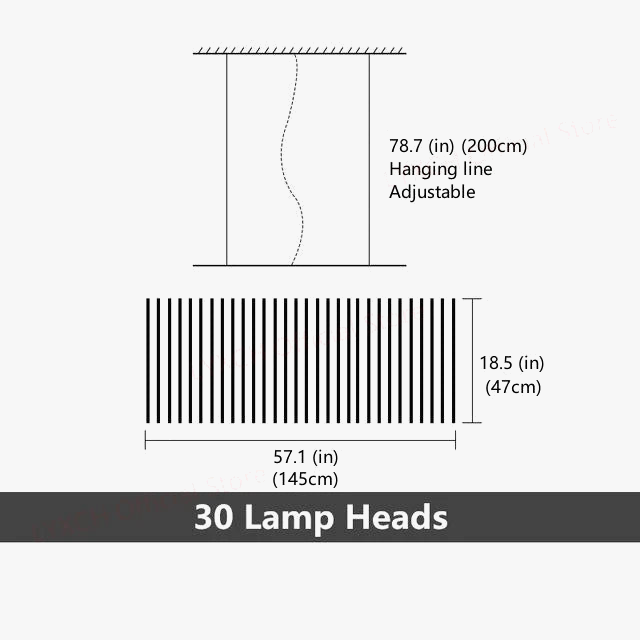 lustre led luxe suspension longue bande pour bricolage