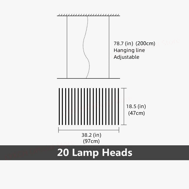 lustre led luxe suspension longue bande pour bricolage