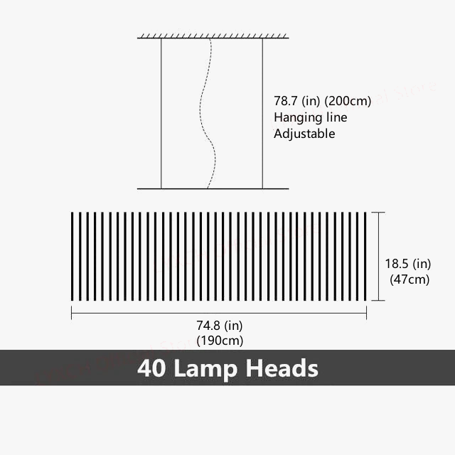 lustre led luxe suspension longue bande pour bricolage