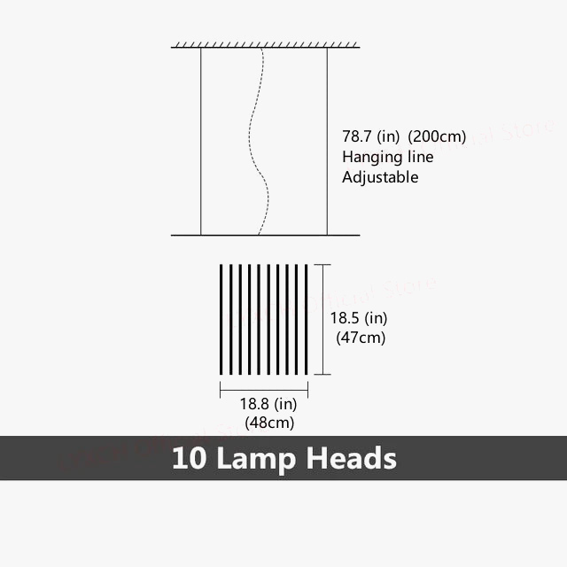 lustre led luxe suspension longue bande pour bricolage