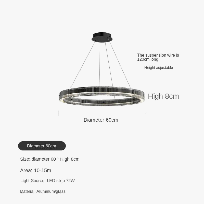 lustre led minimaliste avec anneau moderne et ombre créative