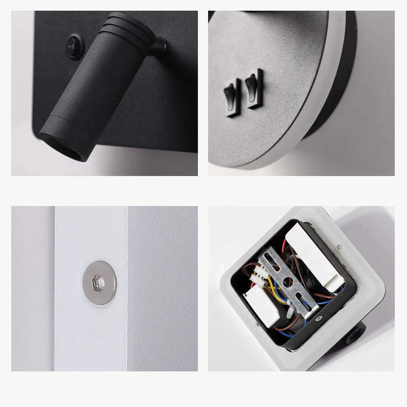 lustre led minimaliste avec interrupteur de projecteur déco