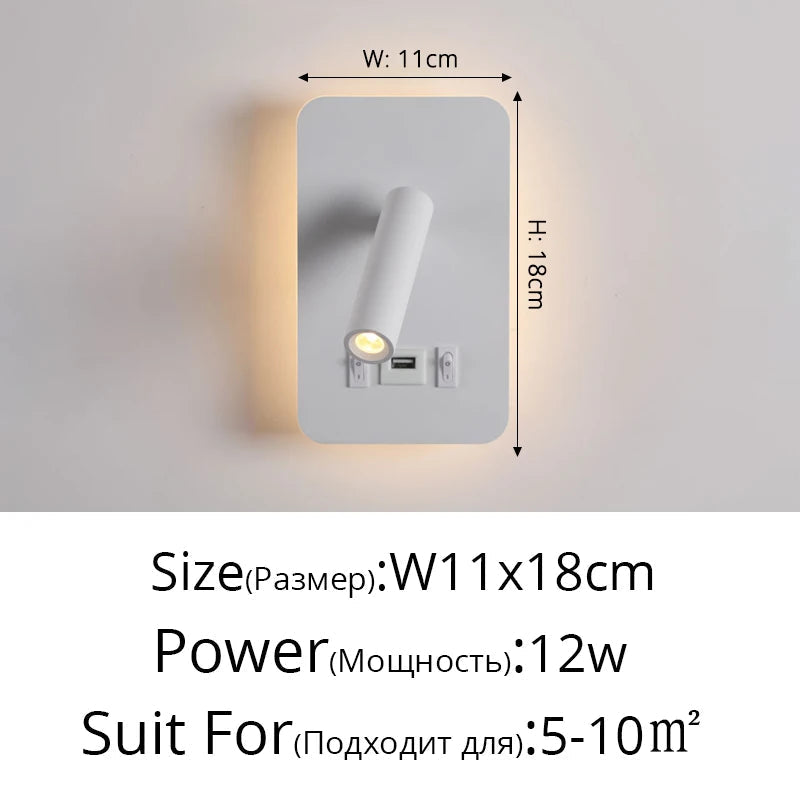 lustre led minimaliste avec interrupteur de projecteur déco
