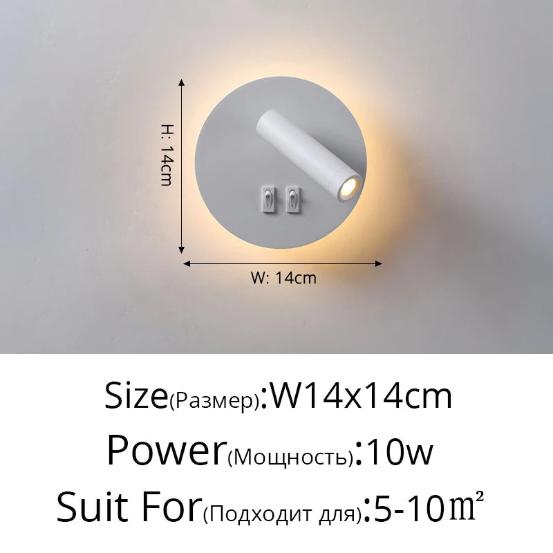 lustre led minimaliste avec interrupteur de projecteur déco
