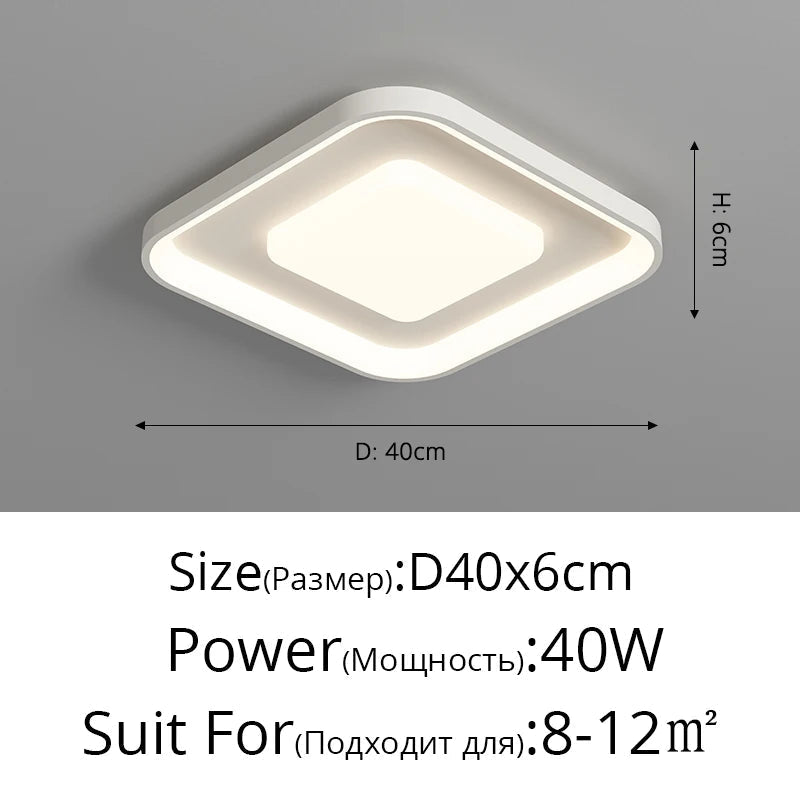 lustre led minimaliste moderne avec protection des yeux anti-bleue