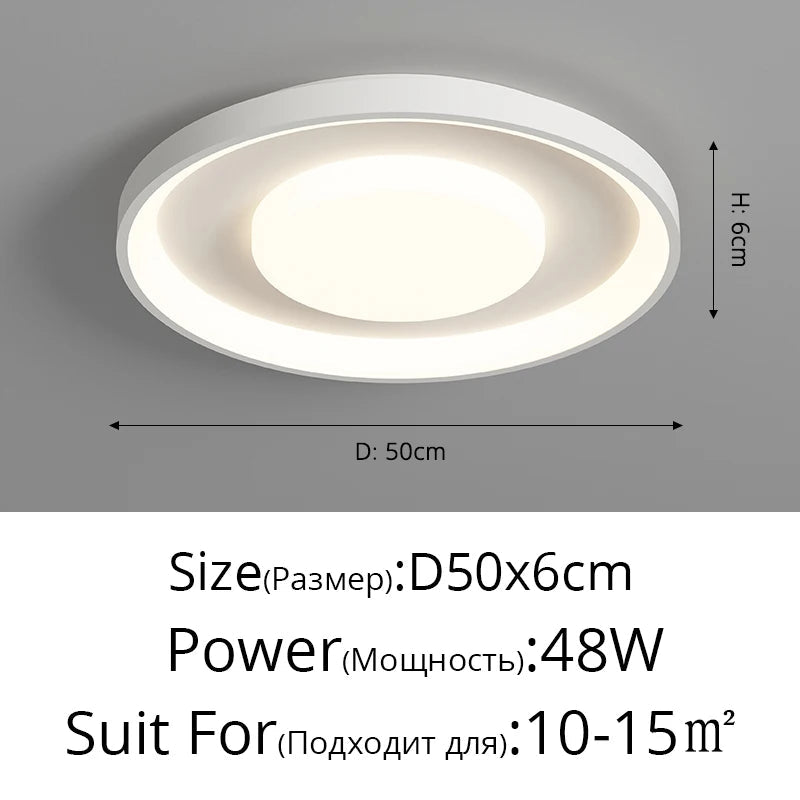 lustre led minimaliste moderne avec protection des yeux anti-bleue