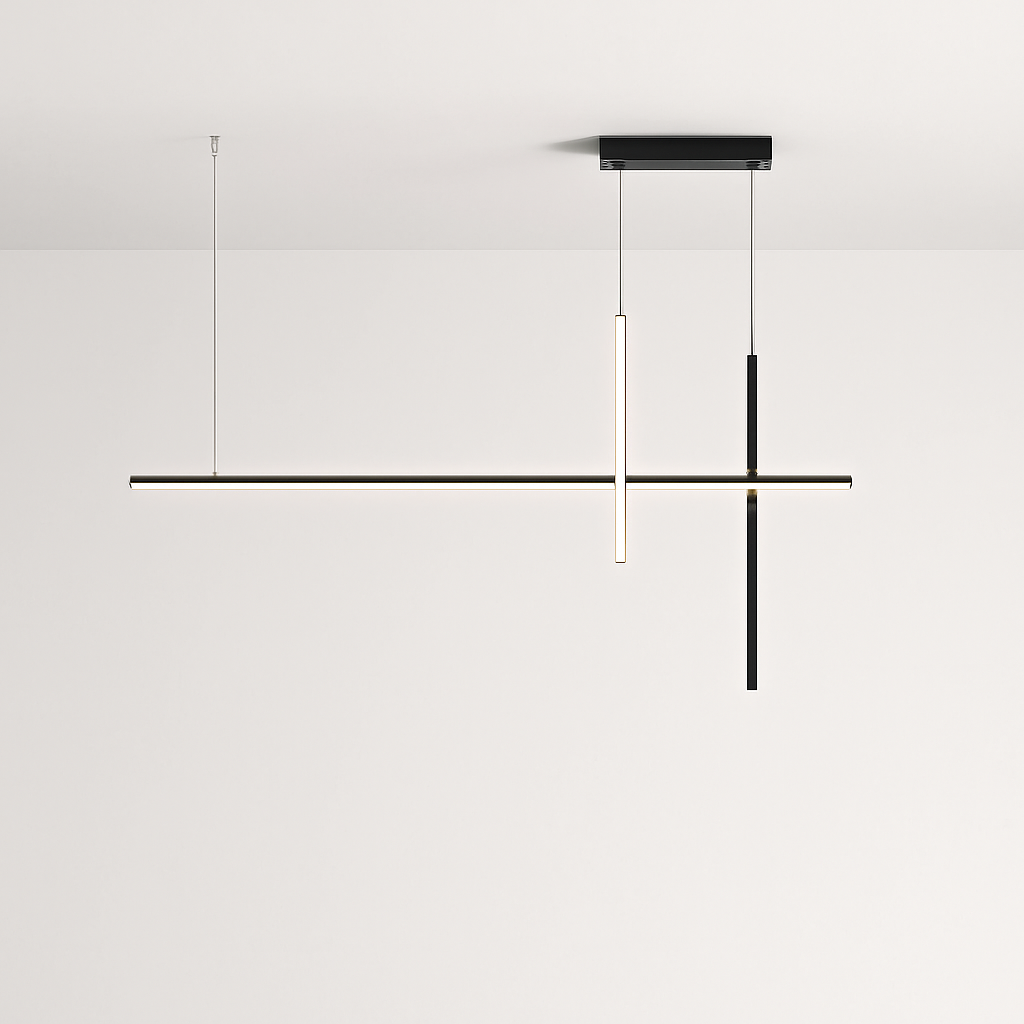 Lustre Led minimaliste moderne dimmable noir pour Table salle à manger cuisine Bar Suspension éclairage Suspension Design Lustre