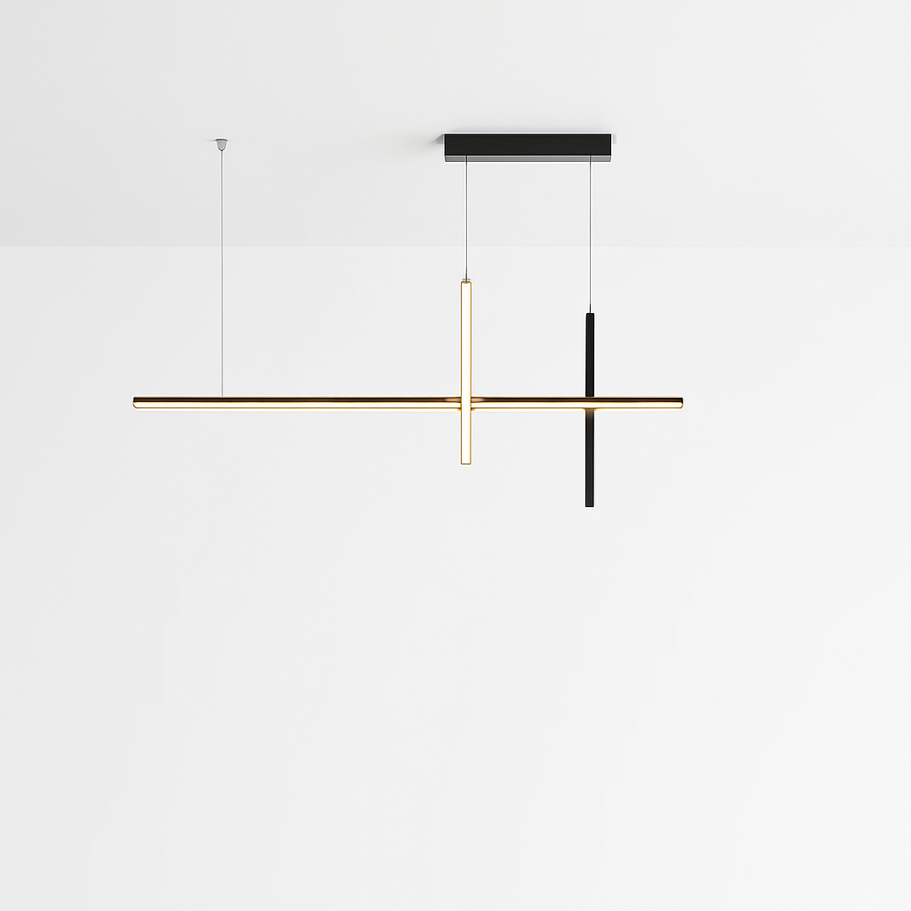Lustre Led minimaliste moderne dimmable noir pour Table salle à manger cuisine Bar Suspension éclairage Suspension Design Lustre