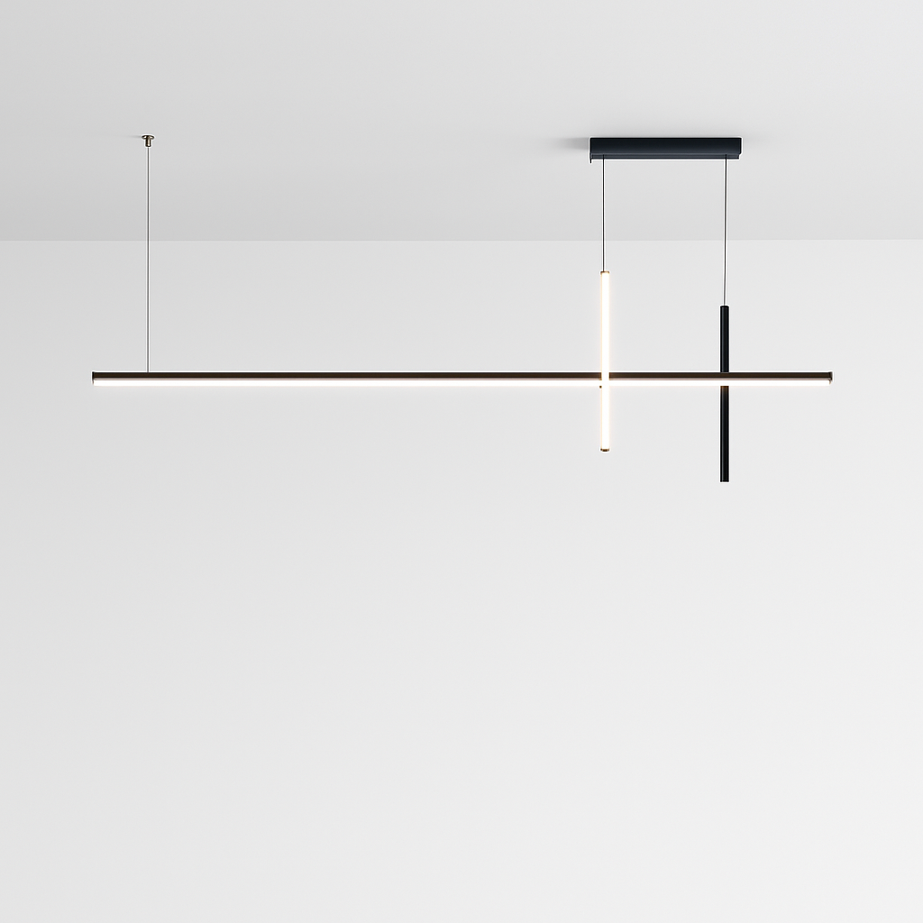 Lustre Led minimaliste moderne dimmable noir pour Table salle à manger cuisine Bar Suspension éclairage Suspension Design Lustre