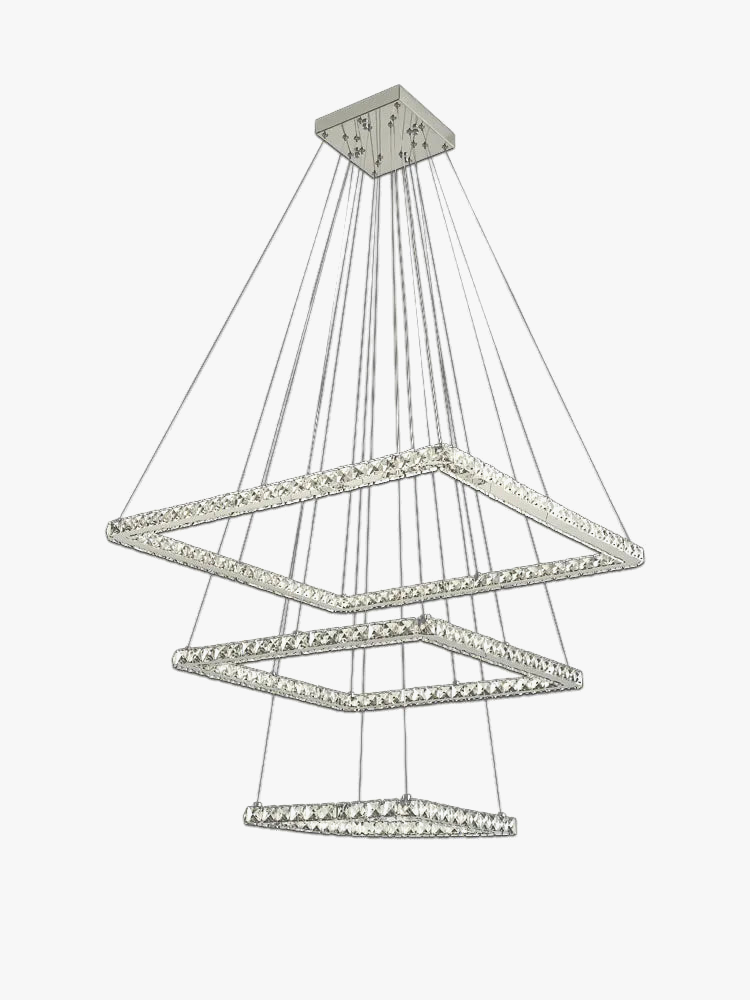 lustre à led minimaliste moderne en cristal design élégant