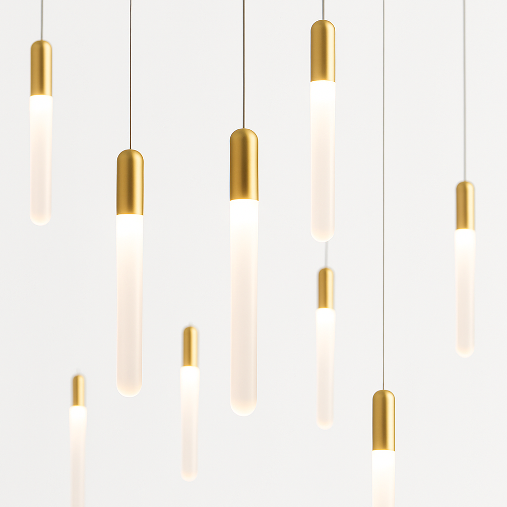 lustre led minimaliste moderne pour villa restaurant escalier