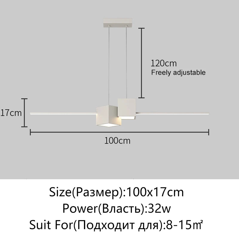 lustre led minimaliste pour éclairage intérieur moderne
