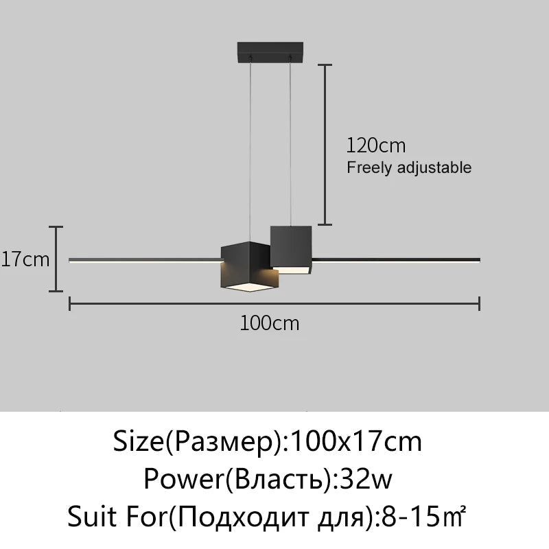 lustre led minimaliste pour éclairage intérieur moderne
