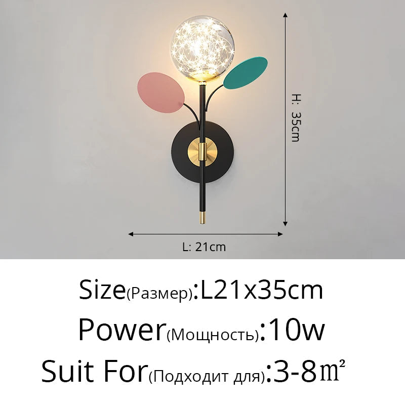 lustre led moderne atmosphérique nordique étoilé macaron créatif