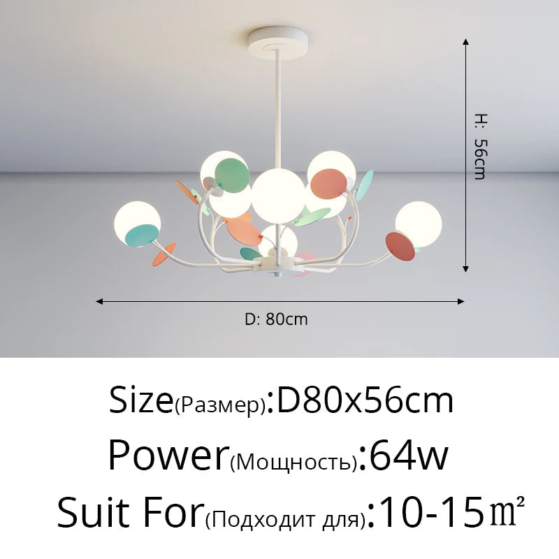 lustre led moderne atmosphérique nordique étoilé macaron créatif