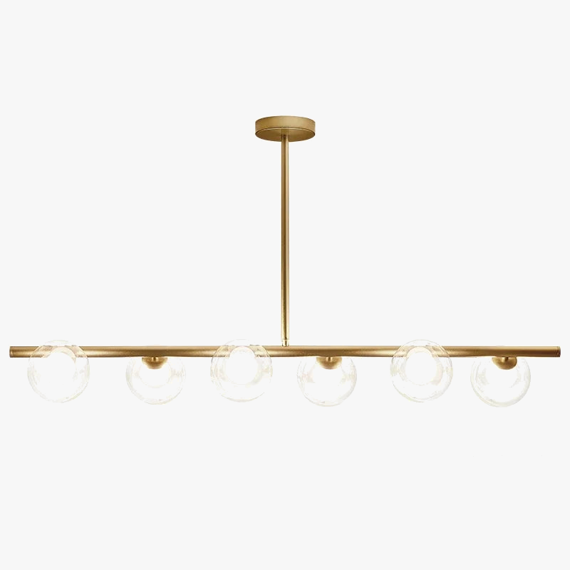 lustre led moderne avec lampes à billes en verre nordique