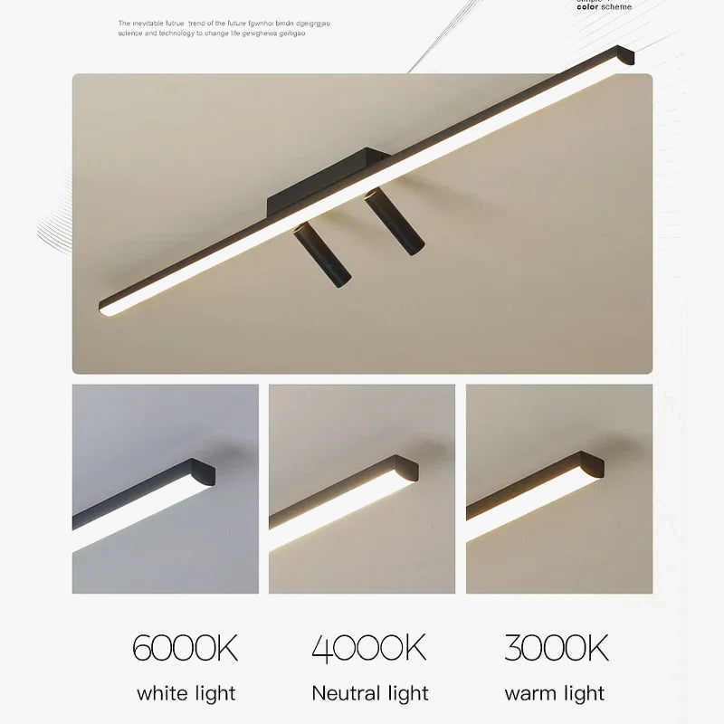 lustre led moderne avec projecteurs acrylique pour éclairage intérieur