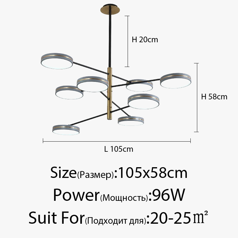 lustre led moderne décoration tuyau érigé éclairage intérieur