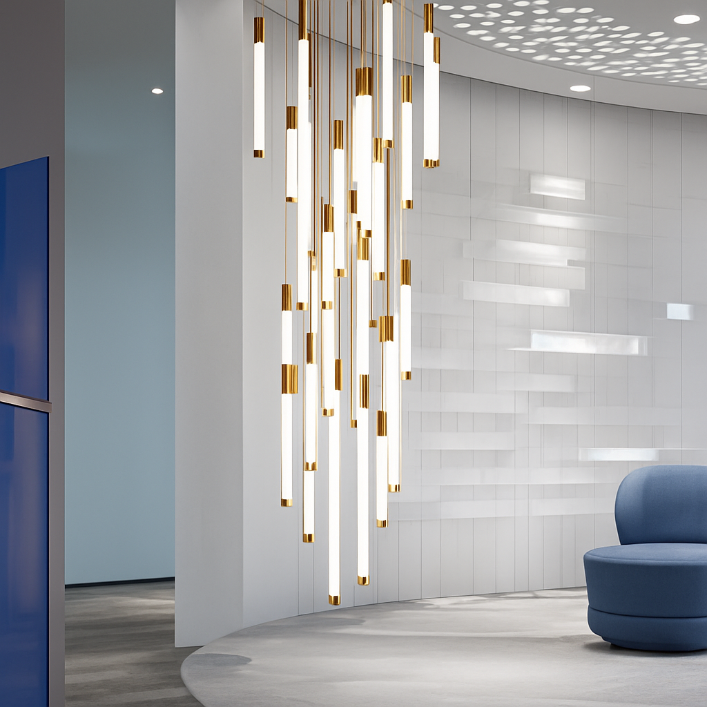 lustre led moderne de luxe pour décoration duplex grenier restaurant
