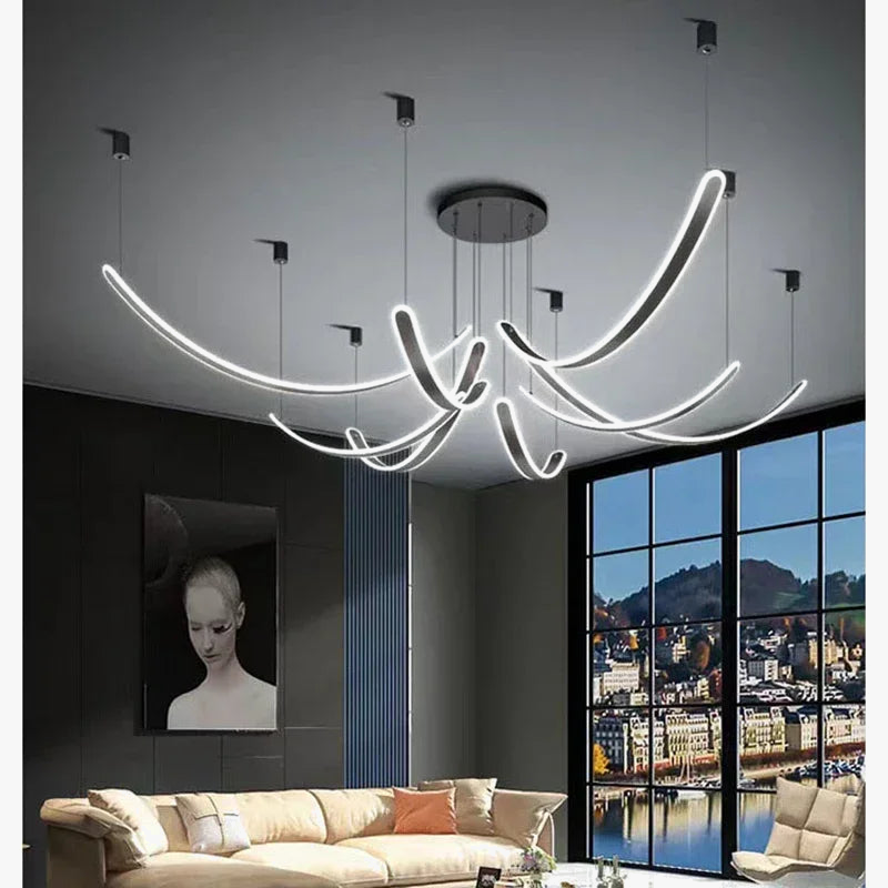 lustre à led moderne design pour décoration intérieure élégante