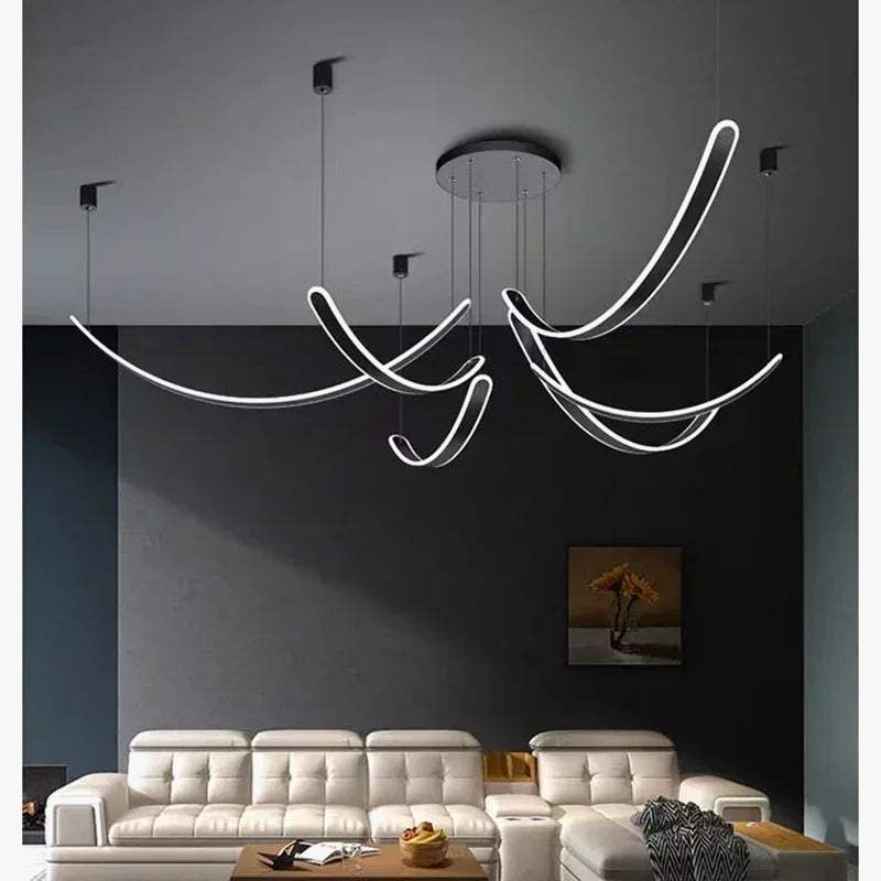 lustre à led moderne design pour décoration intérieure élégante