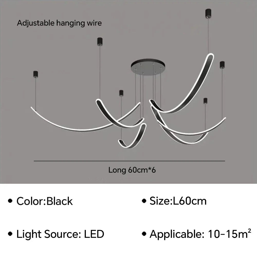 lustre à led moderne design pour décoration intérieure élégante