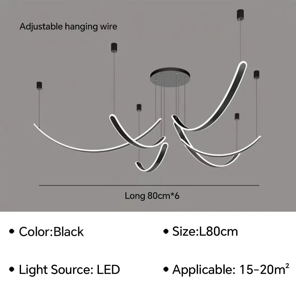 lustre à led moderne design pour décoration intérieure élégante