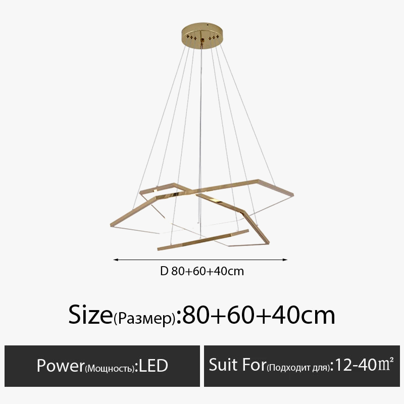 lustre led moderne en acier inoxydable pour intérieur créatif