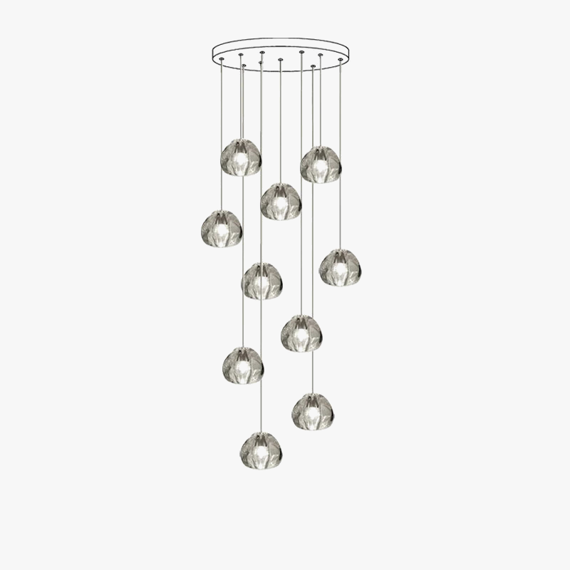 lustre led moderne en cristal design élégant pour espaces raffinés