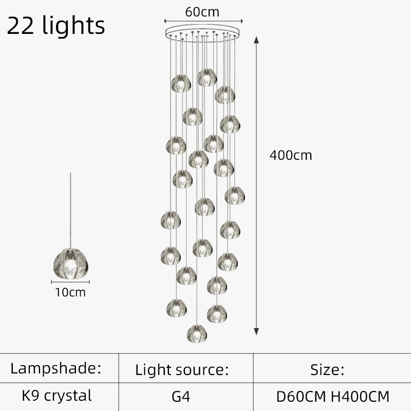 lustre led moderne en cristal design élégant pour espaces raffinés
