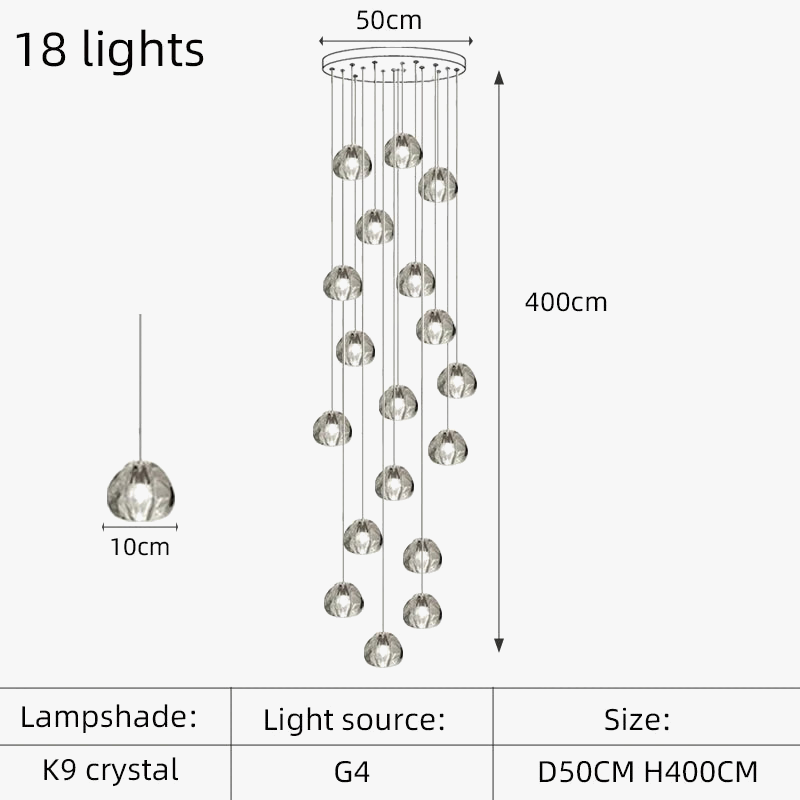 lustre led moderne en cristal design élégant pour espaces raffinés