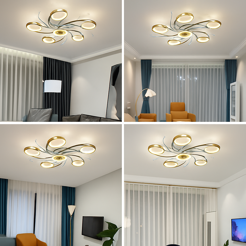 lustre led moderne en cristal pour éclairage intérieur