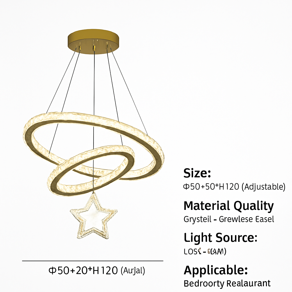 lustre led moderne en cristal pour éclairage intérieur
