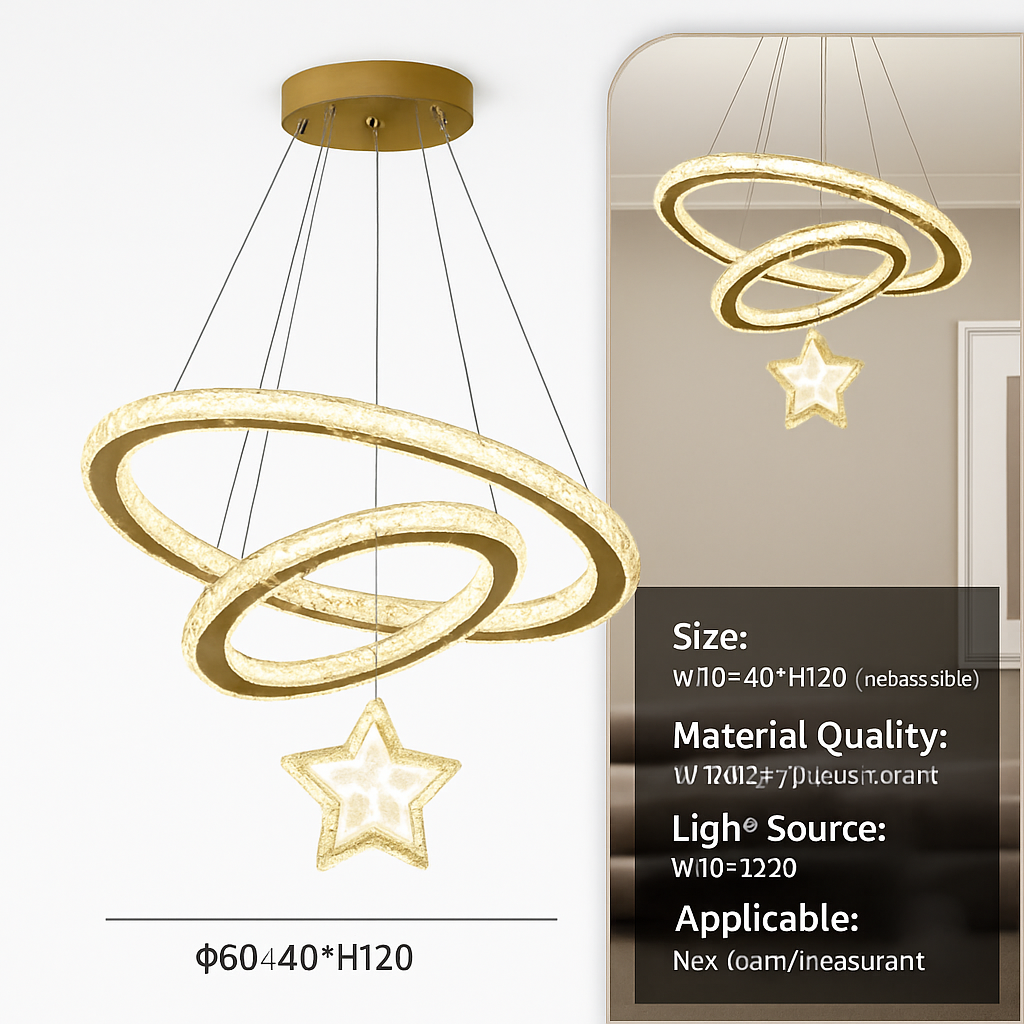 lustre led moderne en cristal pour éclairage intérieur