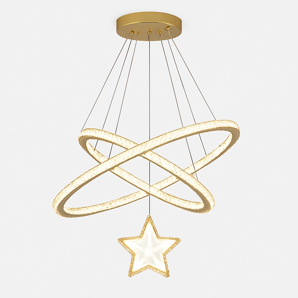 lustre led moderne en cristal pour éclairage intérieur
