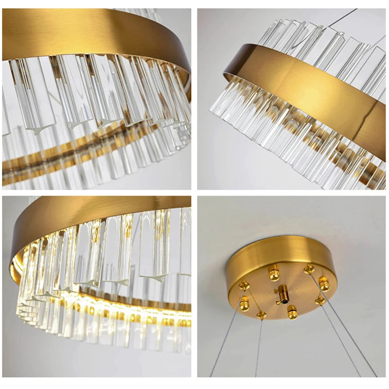 lustre led moderne en cristal pour un éclairage élégant