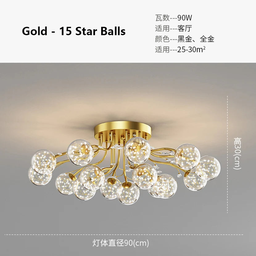 lustre led moderne en fer pour loft élégant
