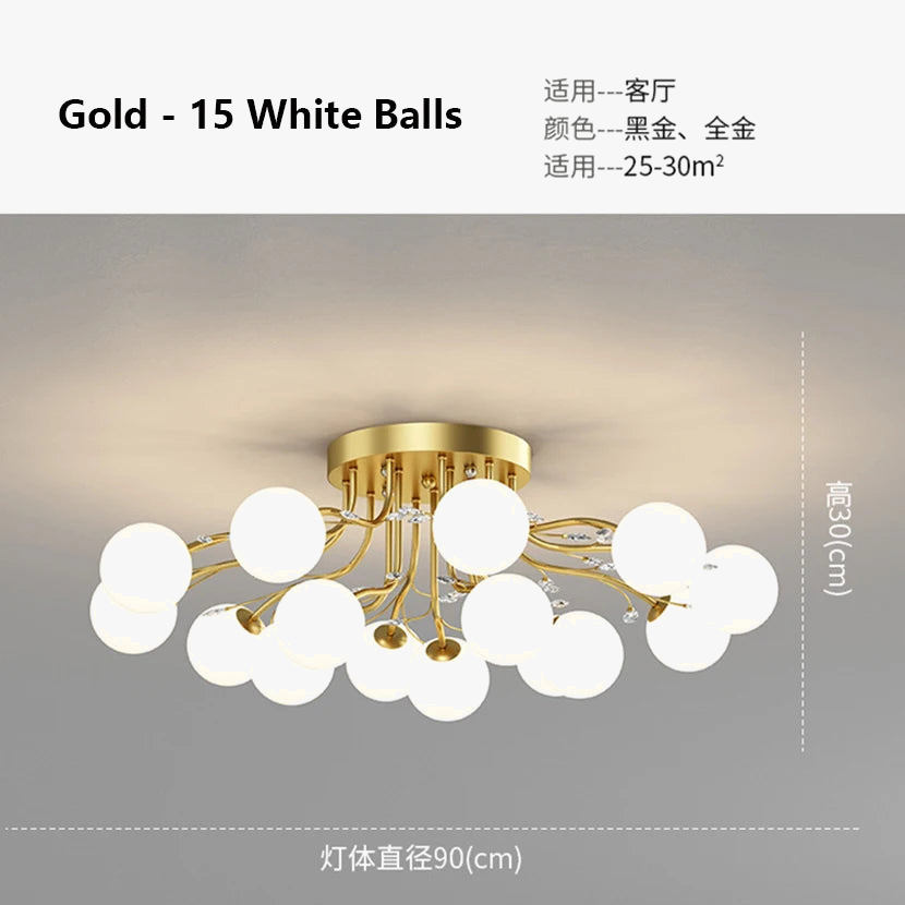 lustre led moderne en fer pour loft élégant