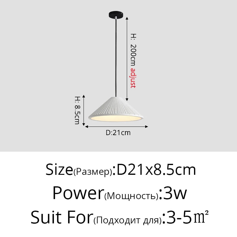 lustre led moderne en forme de chapeau pour éclairage intérieur