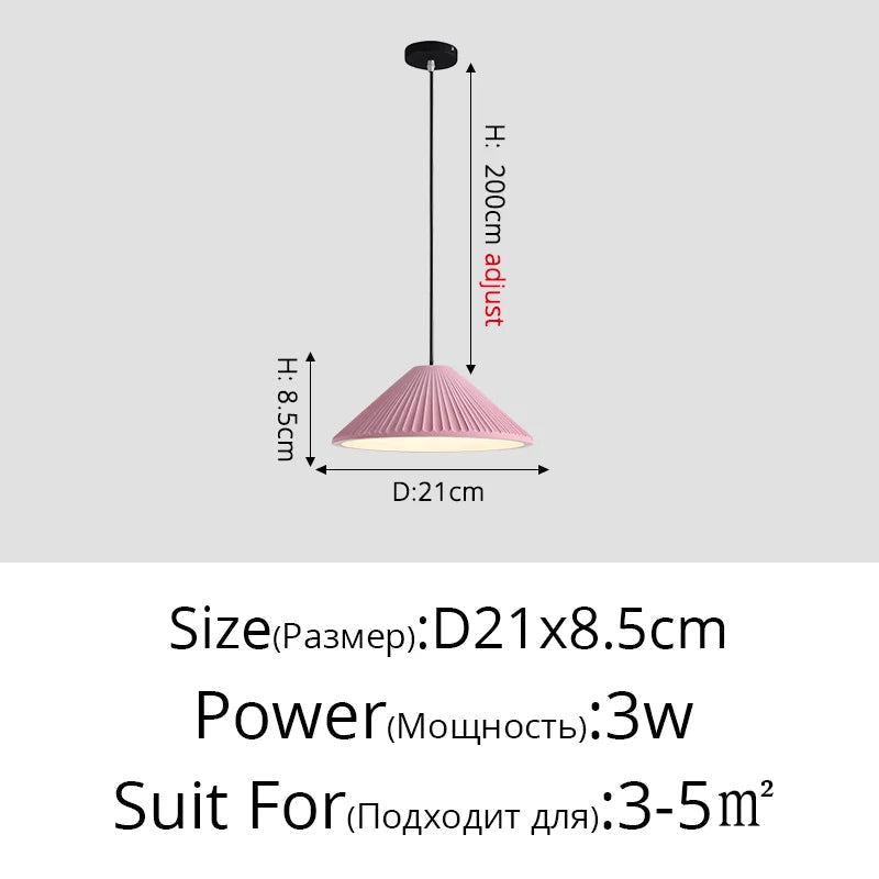 lustre led moderne en forme de chapeau pour éclairage intérieur