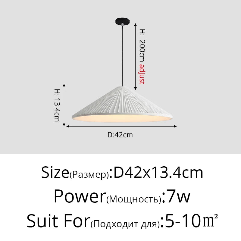 lustre led moderne en forme de chapeau pour éclairage intérieur