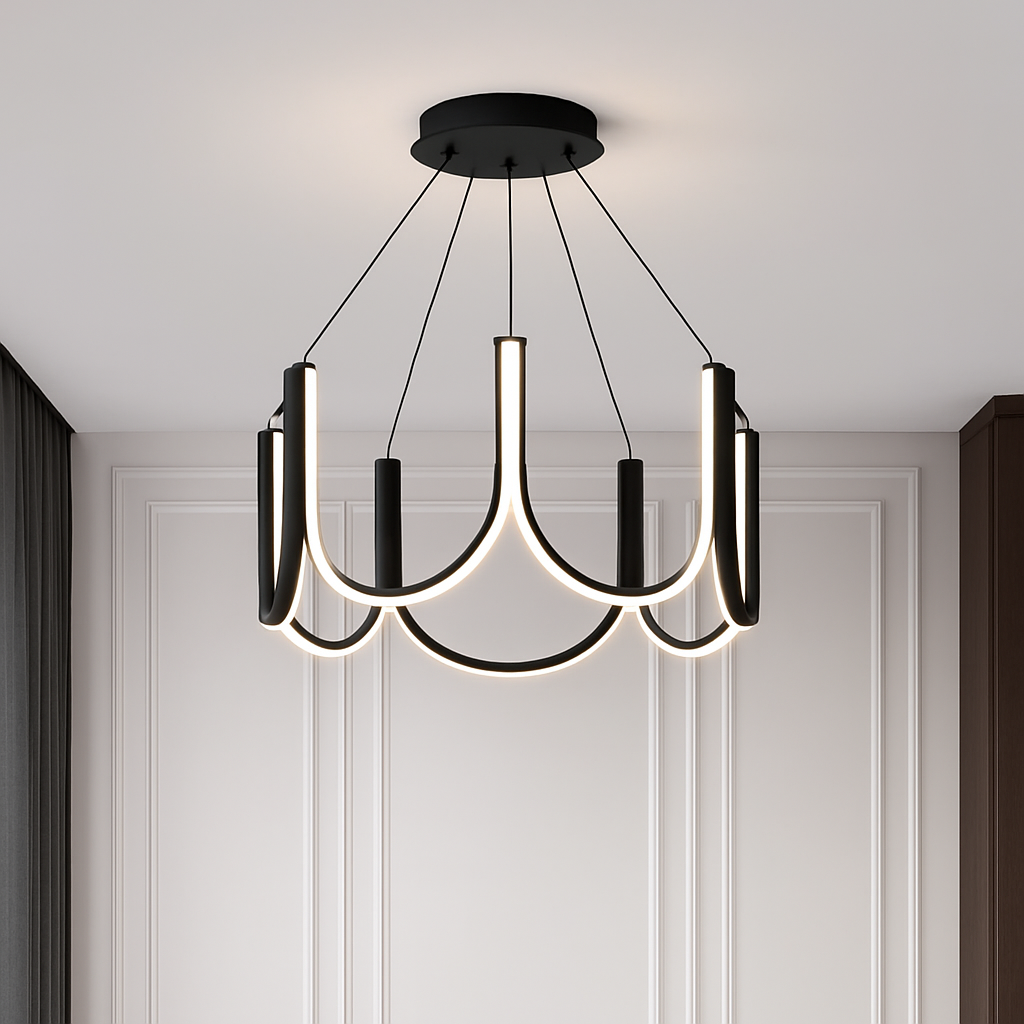 lustre led moderne en u pour décoration intérieure
