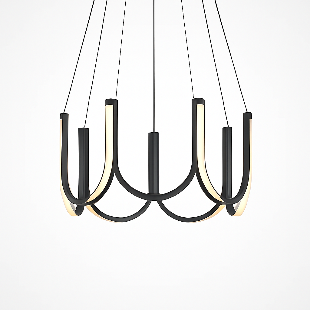 lustre led moderne en u pour décoration intérieure
