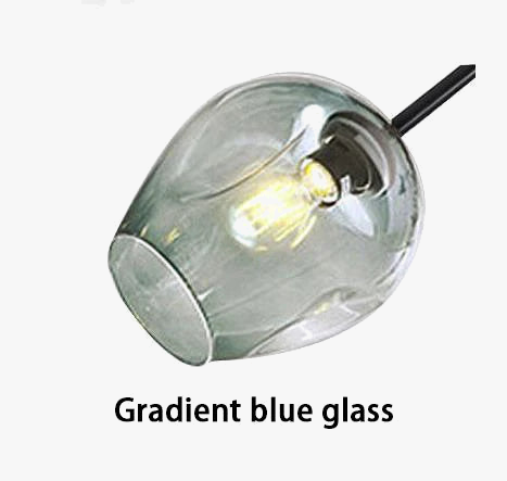lustre à led moderne en verre à bulles design élégant pour intérieur
