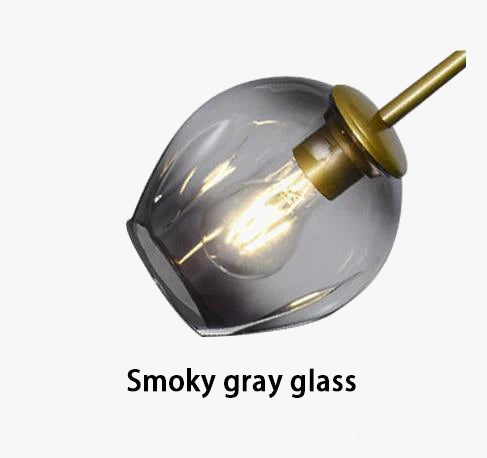 lustre à led moderne en verre à bulles design élégant pour intérieur