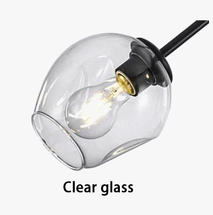 lustre à led moderne en verre à bulles design élégant pour intérieur