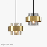 lustre led moderne en verre cylindrique style nordique