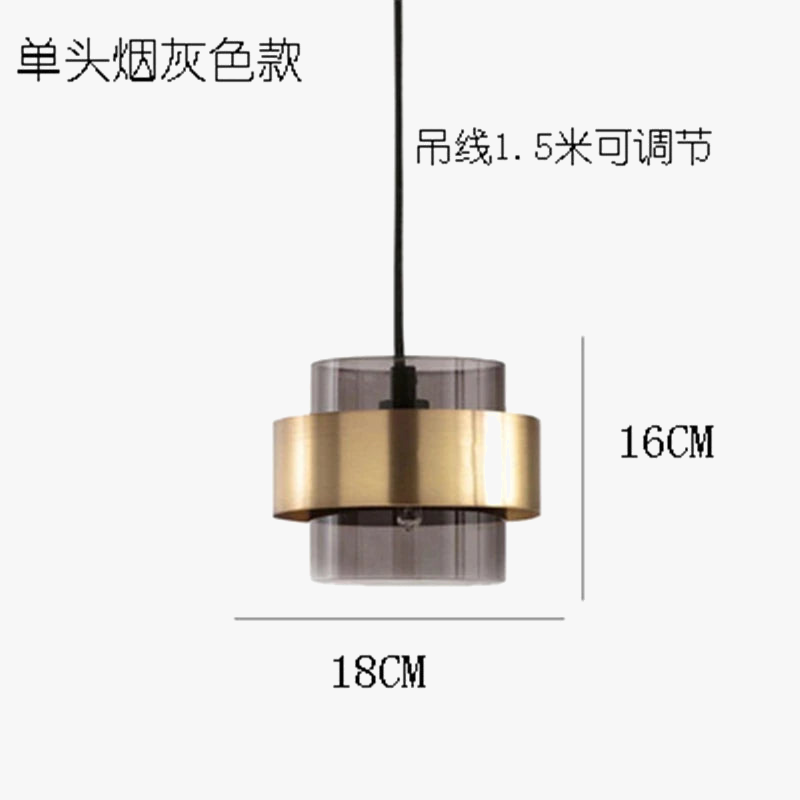lustre led moderne en verre cylindrique style nordique